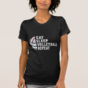 Comer Dormir Volei Repetir camiseta colorida para