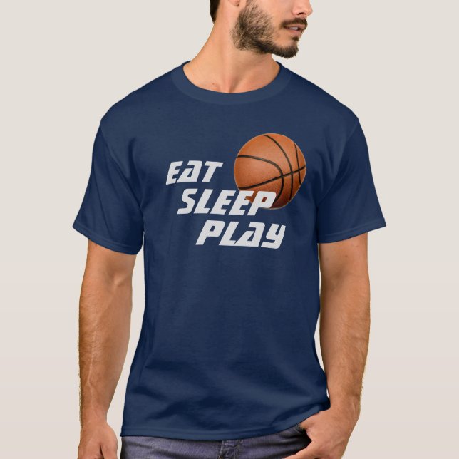 Comer T-Shirt De Basquete De Sono (Frente)