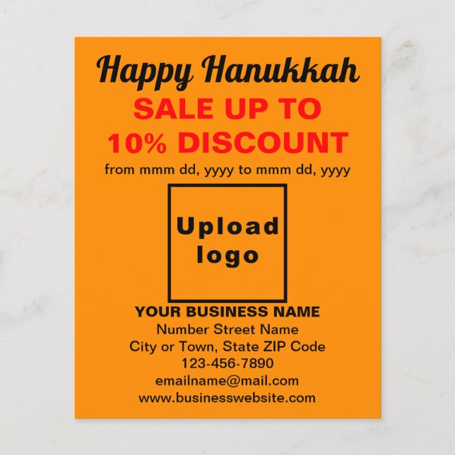 Comercialização de Hanukkah no Orange Color Flyer (Frente)