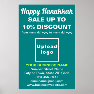 Comercialização de Hanukkah no Teal Green Poster
