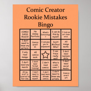 Comic Creator Rookie Erga Bingo Poster