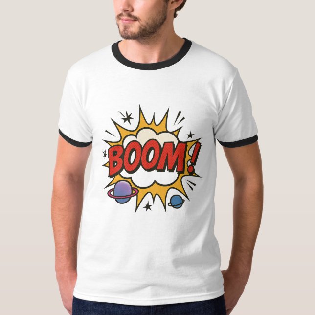 Comic Style T-Shirt – Retro Pop Art Explosion Tee (Frente)