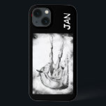 Comichão Também com coração vermelho<br><div class="desc">Uma ilustração BIRO preto e branco de um jovem potro deitado,  então percebe que ele precisa alcançar uma comichão na perna traseira. Pelo artista de BIRO,  Robin Cox.</div>