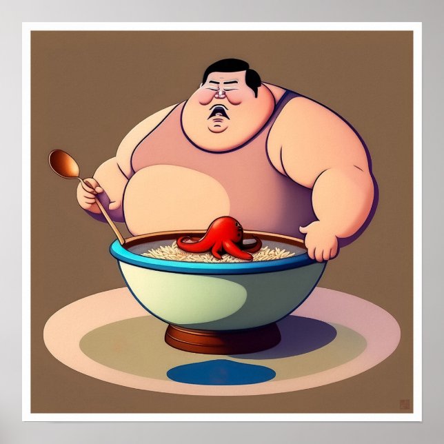 Comida chinesa - Art Impressão (Frente)