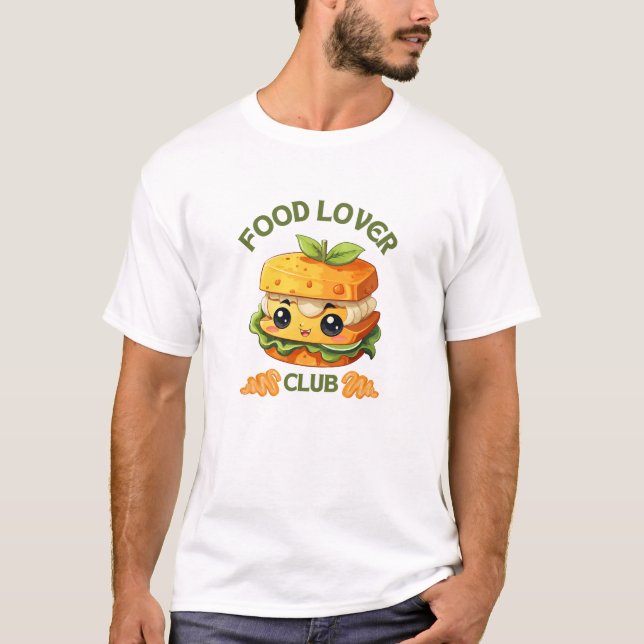 Comida de cartoon em T-Shirt (Frente)