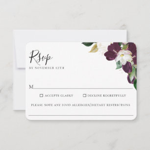 Comida de Casamento com Folhas de Marfim RSVP