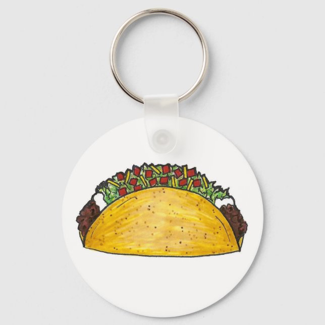 Comida mexicana Tacos Tacos Foodie Gift Chaveiro (Frente)