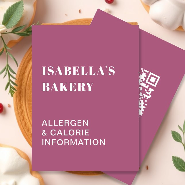 Comida rosa Informações sobre alergia Caloria Cart (Criador carregado)