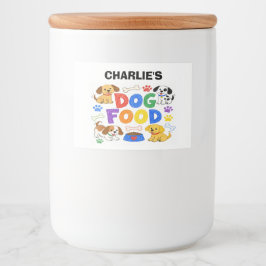 Comida Rótulo Colorido e Personalizável para Armazenament