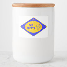 Rótulo de Armazenamento de Petiscos para Gatos