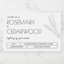 Comida Rótulo De Produto Branco E Preto Para Velas Natura