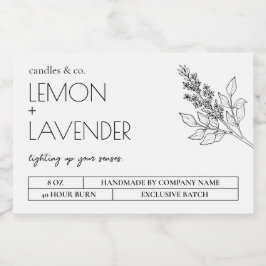 Comida Rótulo De Produto Branco E Preto Para Velas Natura