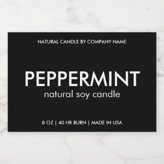 Comida Rótulo De Produto De Vela Natural Para Empresas Do
