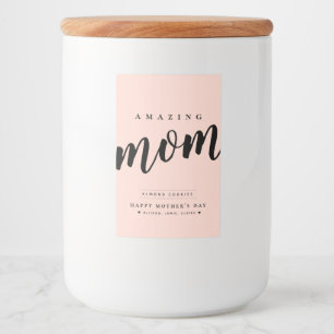 Comida Rótulo Simples de Jar/Contentor Moderno para a Mãe