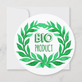 Comida verde de Fazenda de aquarela de bioproduto