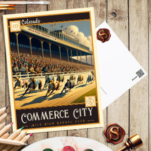 Commerce City, Colorado   Cartão postal Vintage