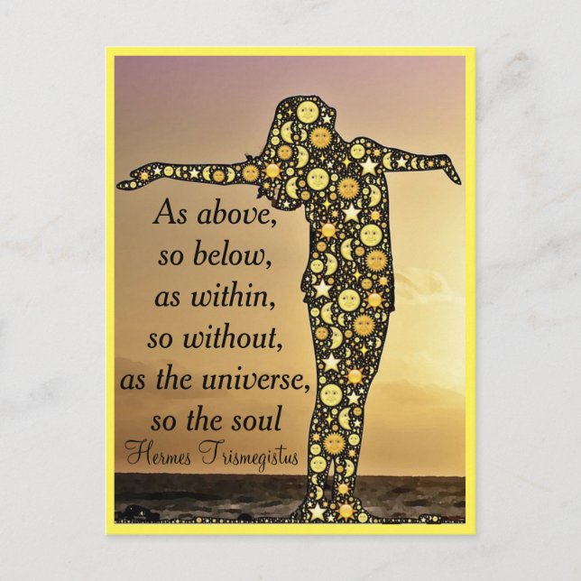 COMO ACIMA, ENTÃO ABAIXO do cartão postal (Frente)