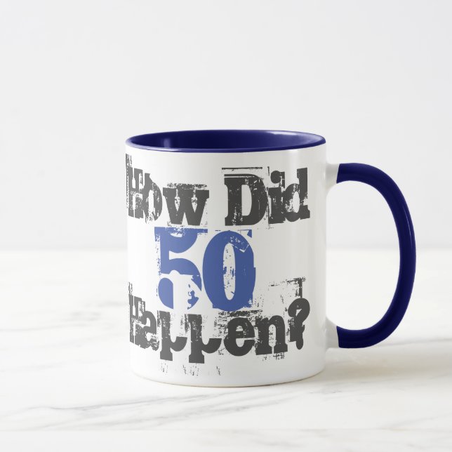 Como Aconteceu os 50? - Caneca de Café Two-Tone (Direita)