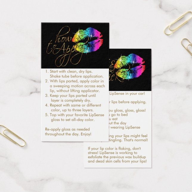 Como aplicar & dicas - Lábios arco-íris (Escritótio)