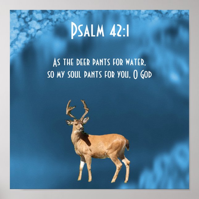 Como Deer Pants for Water Psalm Poster (Frente)