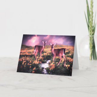 Como Deer Pants Para O Cartão De Saudação De Água