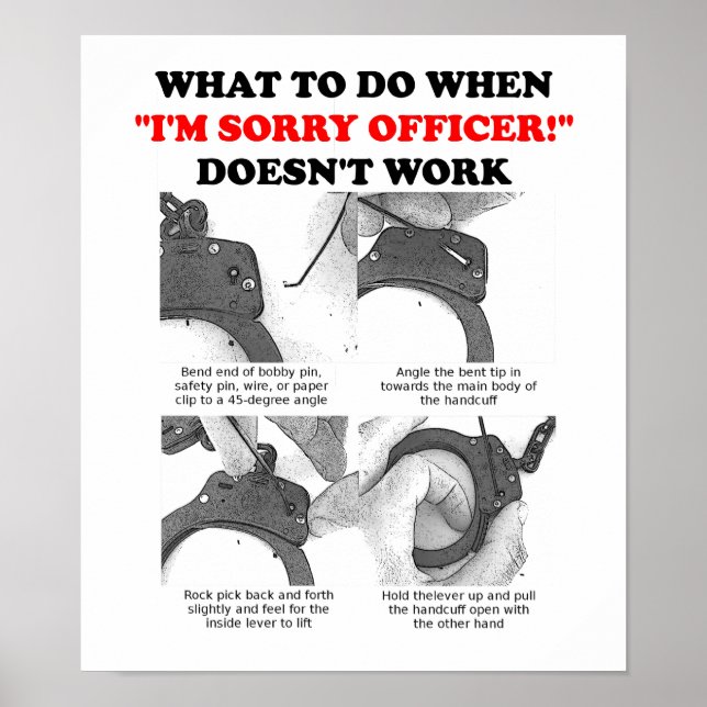 Como escapar das algemas, Poster engraçado (Frente)