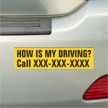 Como está minha Condução - Ímã de Carro Personaliz
