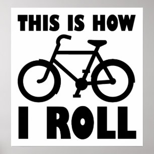 Como Eu Ando de Bike Poster Divertido