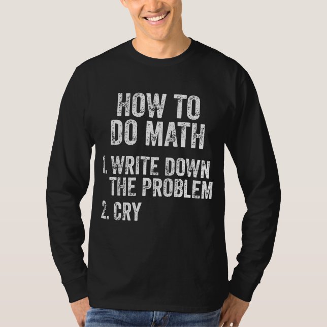 Como Fazer Camiseta Engraçada Em Matemática (Frente)