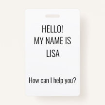 Como posso ajudar? Crachá