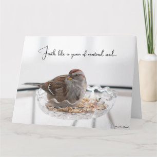 Como um grão de sementes de mostarda - Cartão de c