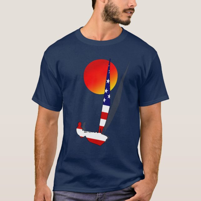 Como um raio camisetas dos marinheiros da regata (Frente)
