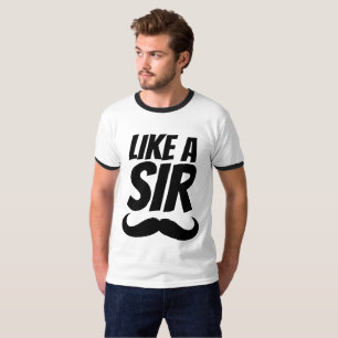 Como um senhor, camisetas engraçadas de bigode mas