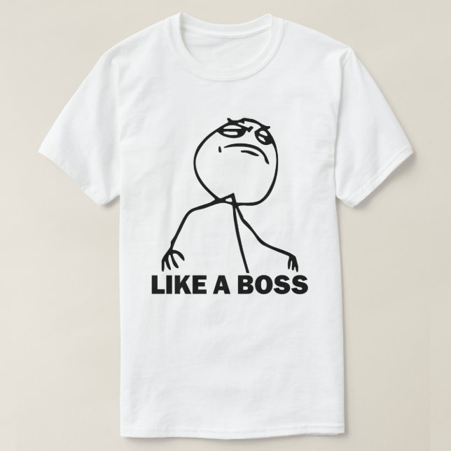 Como um t-shirt de Meme do chefe (Frente do Design)