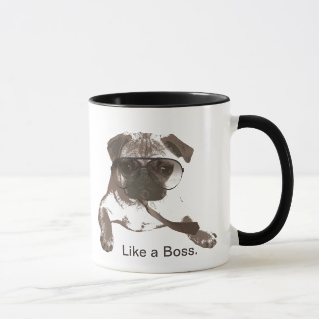 Como uma caneca do Pug do chefe (Direita)