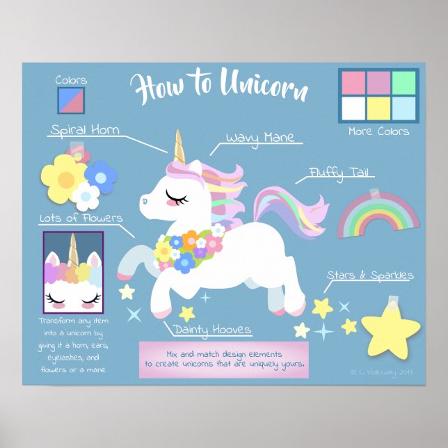 Como Unicorn Poster (Frente)
