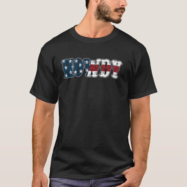 Como vai Bandeira Americana Camisa Engraçada de Co (Frente)