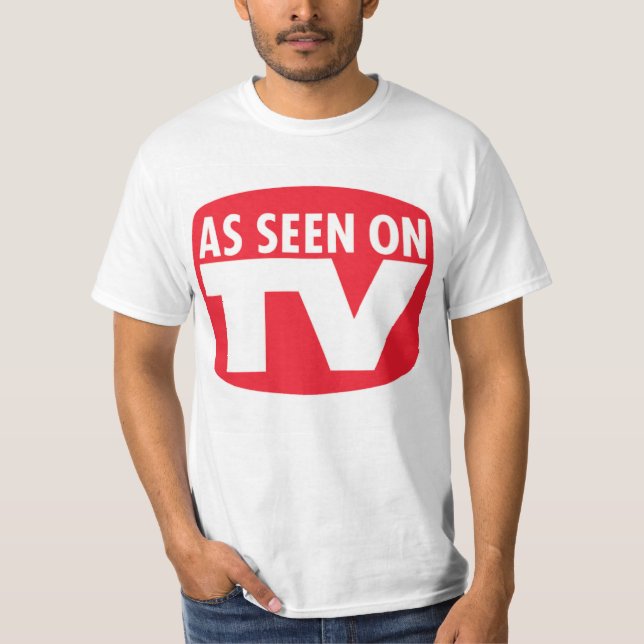 Como visto na camisa engraçada da tevê (Frente)