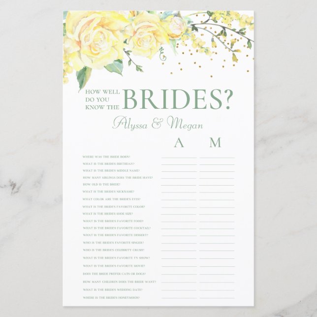 Como Você Conhece As Brides Rosas Amarelas LGBTQ (Frente)