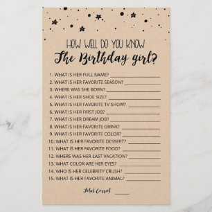 Como você conhece bem o jogo da garota de anivers