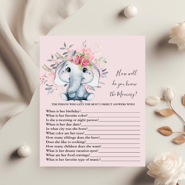 Como você conhece bem o jogo de Chá de fraldas da  (Criador carregado)