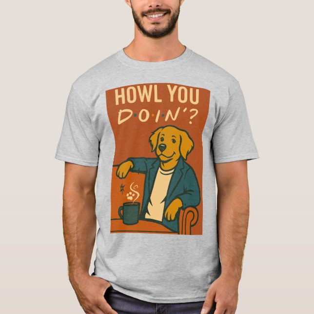 "COMO VOCÊ ESTÁ?" Cachorro na camiseta da cultura  (Frente)