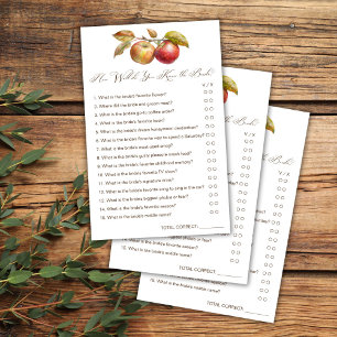 Como você sabe o jogo de queda da noiva de maçã