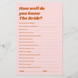 Como você sabe o jogo do Chá de panela da Noiva?