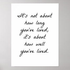 Como você viveu Poster