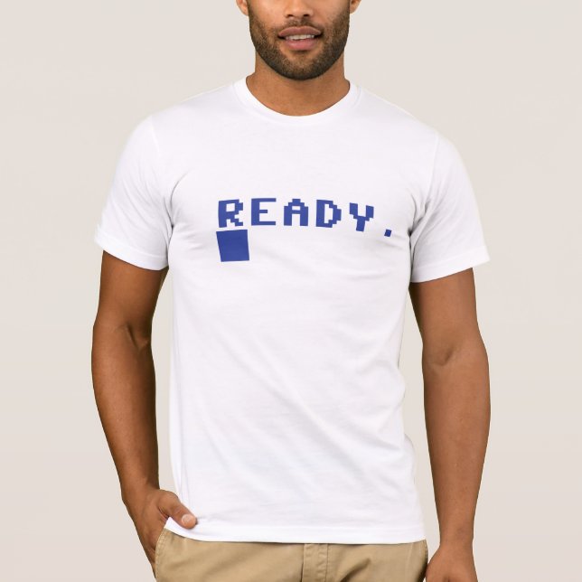 Comodore 64 t-shirt Geeky - Ready prompt (Frente)