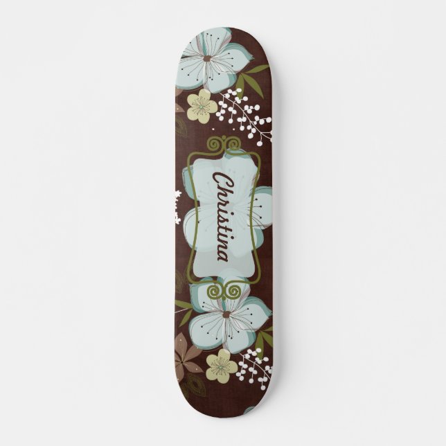 Comp Skateboard Havaiana Blue Flower (Frente)