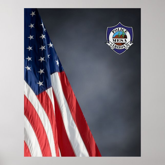 COMPACT POLICE PHOTO BACKDROP Agency Patch Poster (Frente)