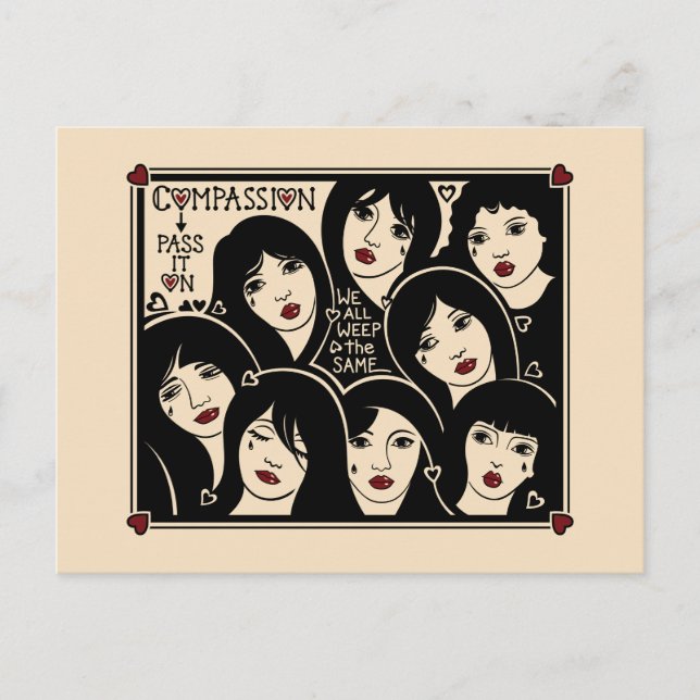 Compaixão Passe No Cartão Postal (Frente)