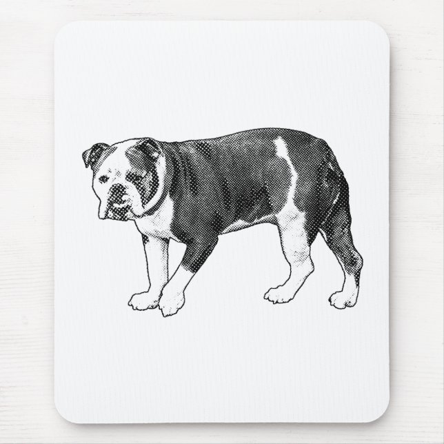Companheiro de Trabalho, Mousepad Bulldog Dot (Frente)